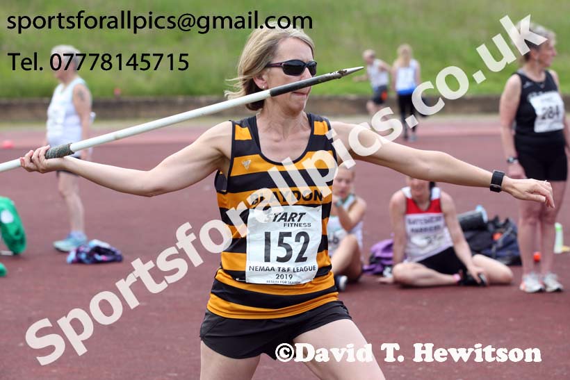 Womens javelin, 2019 NEMA Track and Field Champs, Monkton. Photo:  David T. Hewitson/Sports for All Pics